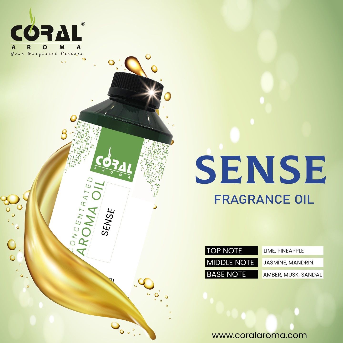 Make your Smell Sense feel good with our Sense Fragrance Oil.

Buy Now: https://www.coralaroma.com/product/sense/

#fragranceoil #diffuserfragrance #aromaoil #perfumeoil #dubai #uae