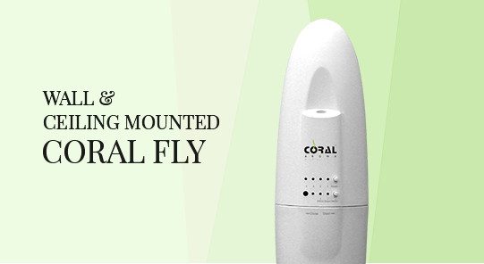 Coral Aroma diffuser machine, which can be mounted on ceilings and walls.