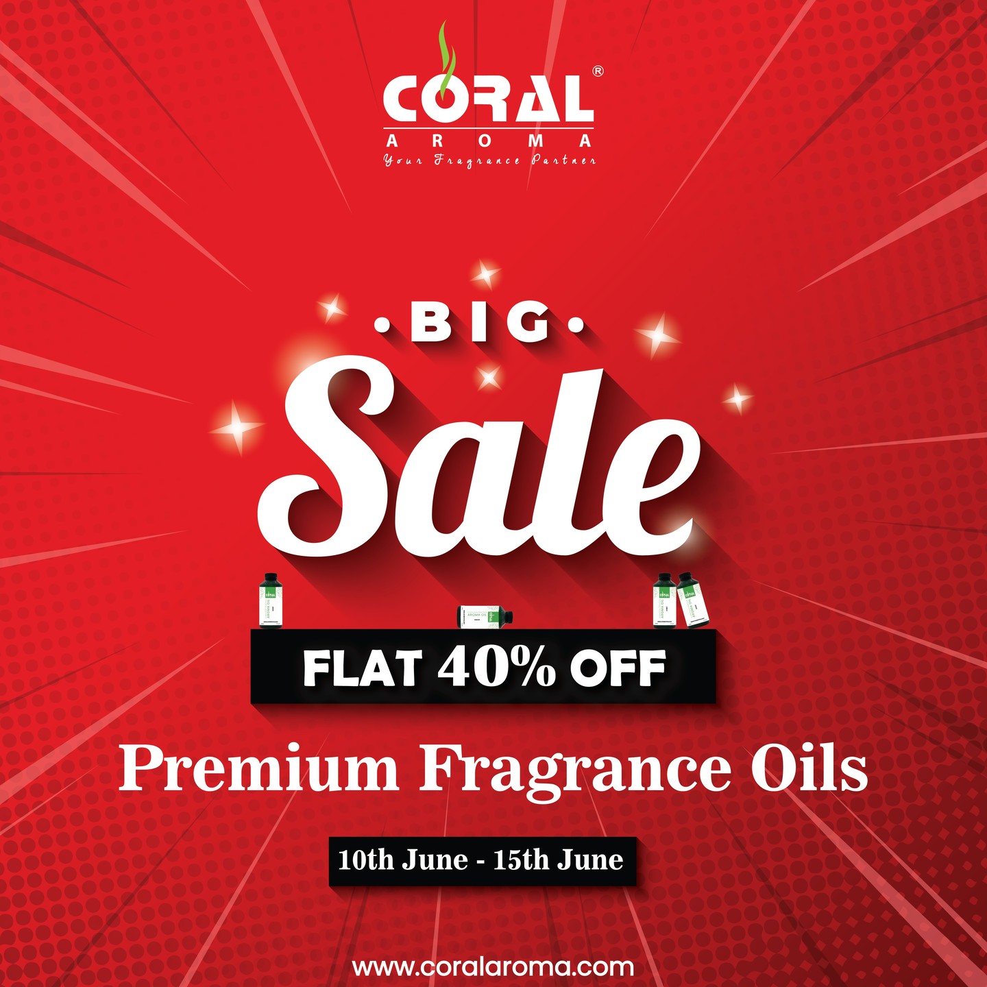 💚 Big Sale 💚 is back!!! 40% price drop on all our Premium Fragrances. Limited time offer. Get your favorite Premium Fragrance today. 

Explore our Premium Fragrances: 
https://www.coralaroma.com/product-category/deals-and-combo/

#offers #bigsale #weekendsale #pricedrop #aroma #scent #fragranceoils #perfumeoil #fragranceshop #fragranceoftheday #dubai #uae
