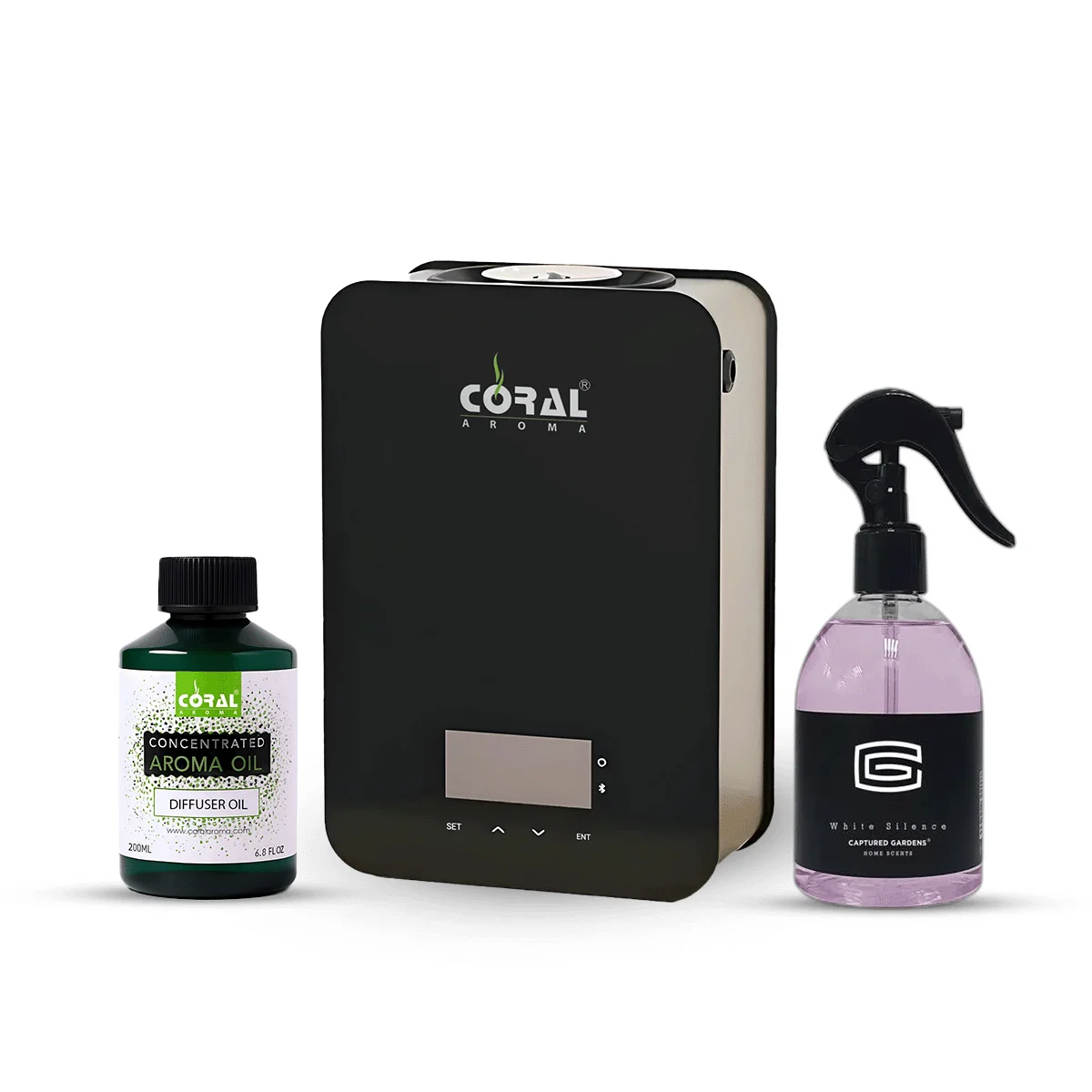 Smart V2 Diffuser + 200ml Aroma OIl+ White Silence Room Spray 300ml