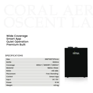 AEROSCENT LARGE DIFFUSER SPECS