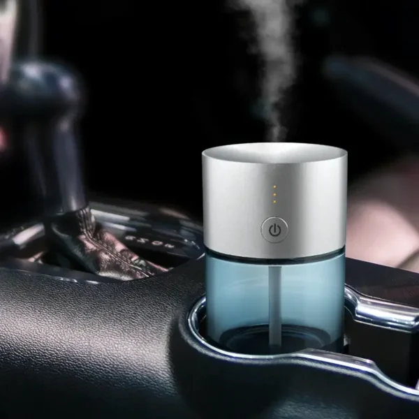 Glass S Portable Diffuser - Blue in Car
