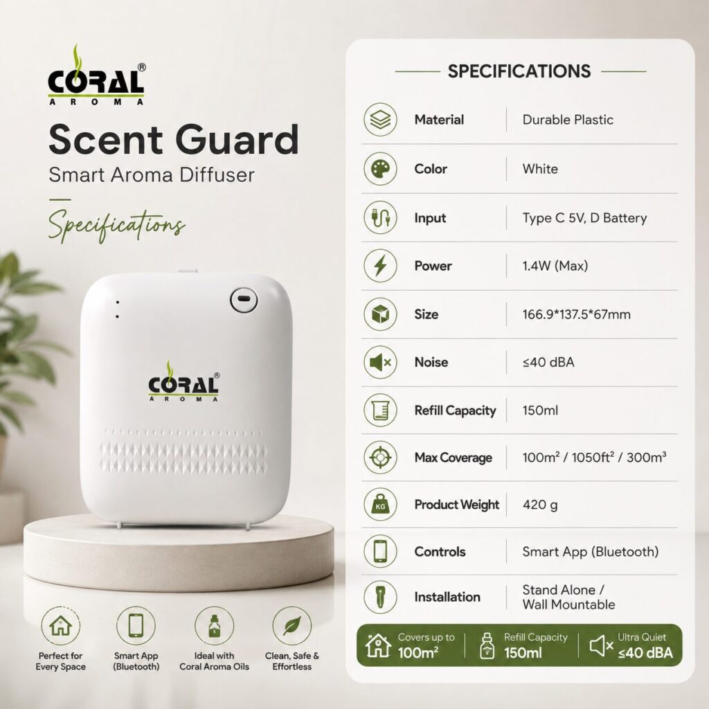 Coral Aroma Scent Guard Battery Diffuser