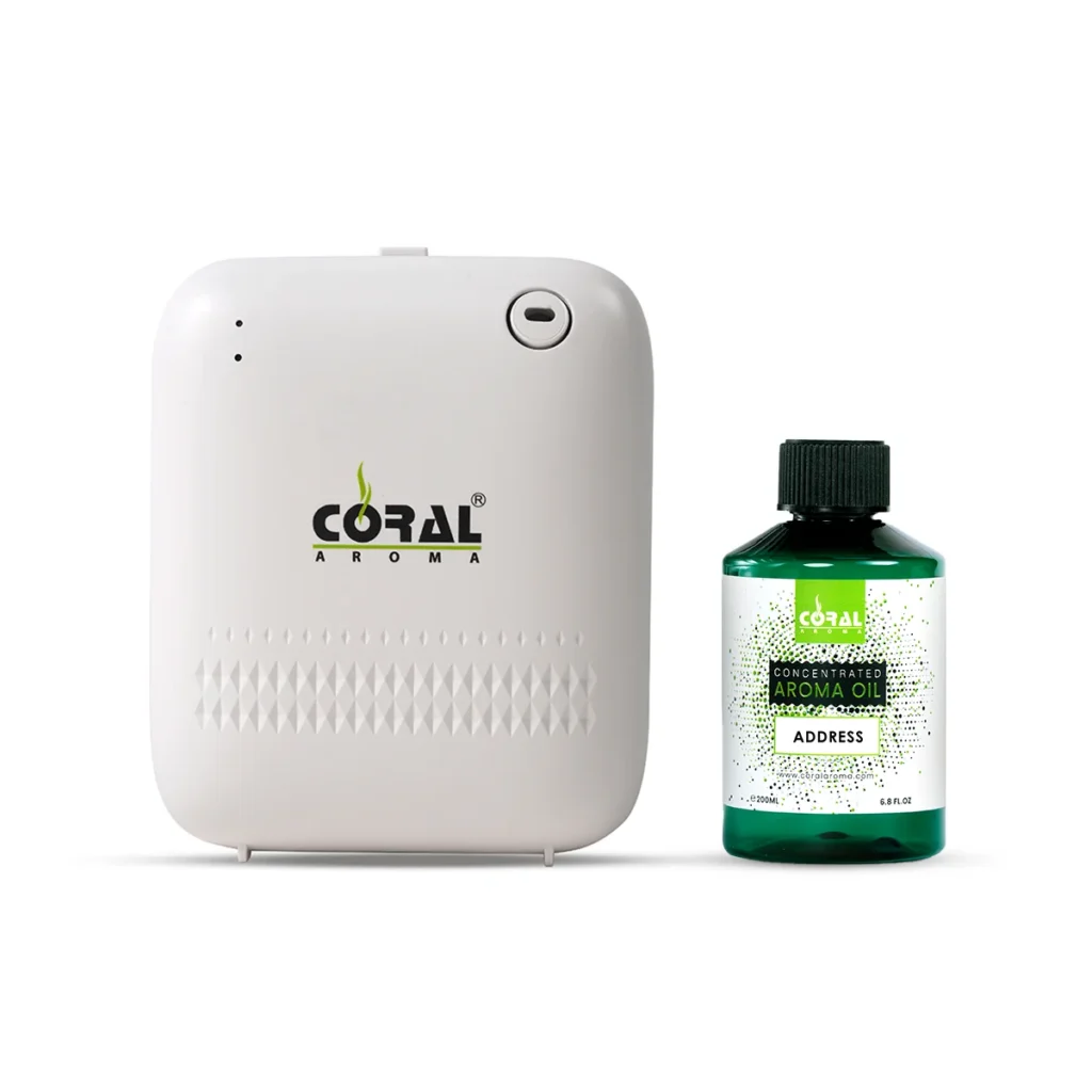 Scent Guard diffuser (black) and a 200ml aroma oil bottle