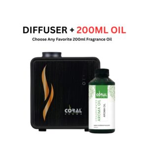 Coral Scent Aura Portable Aroma Diffuser + 200ml Aroma Oil