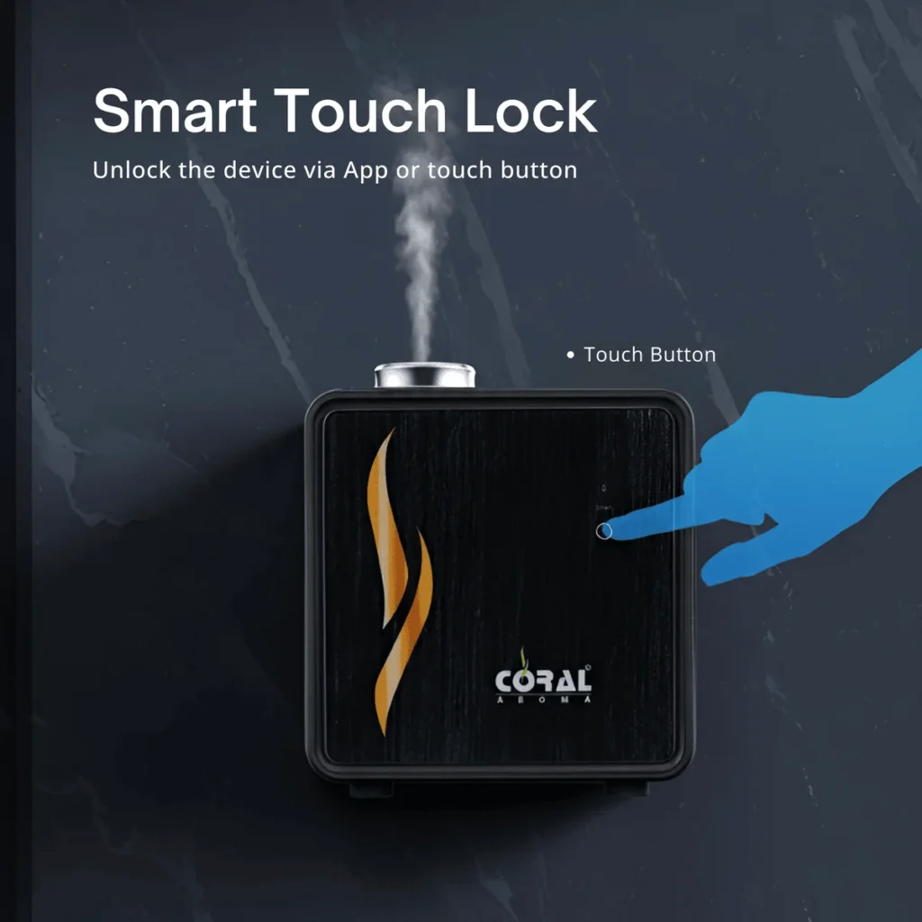 Smart locking and unlocking feature of Scent Aura Diffuser