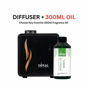 Coral Scent Aura Portable Aroma Diffuser + 300ml Aroma Oil